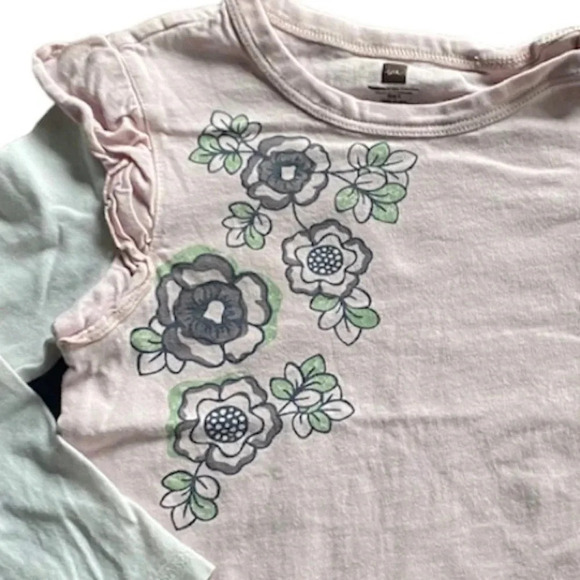 TEA COLLECTION GIRLS TOP SHIRT TEE TSHIRT SIZE 5 - Picture 3 of 4